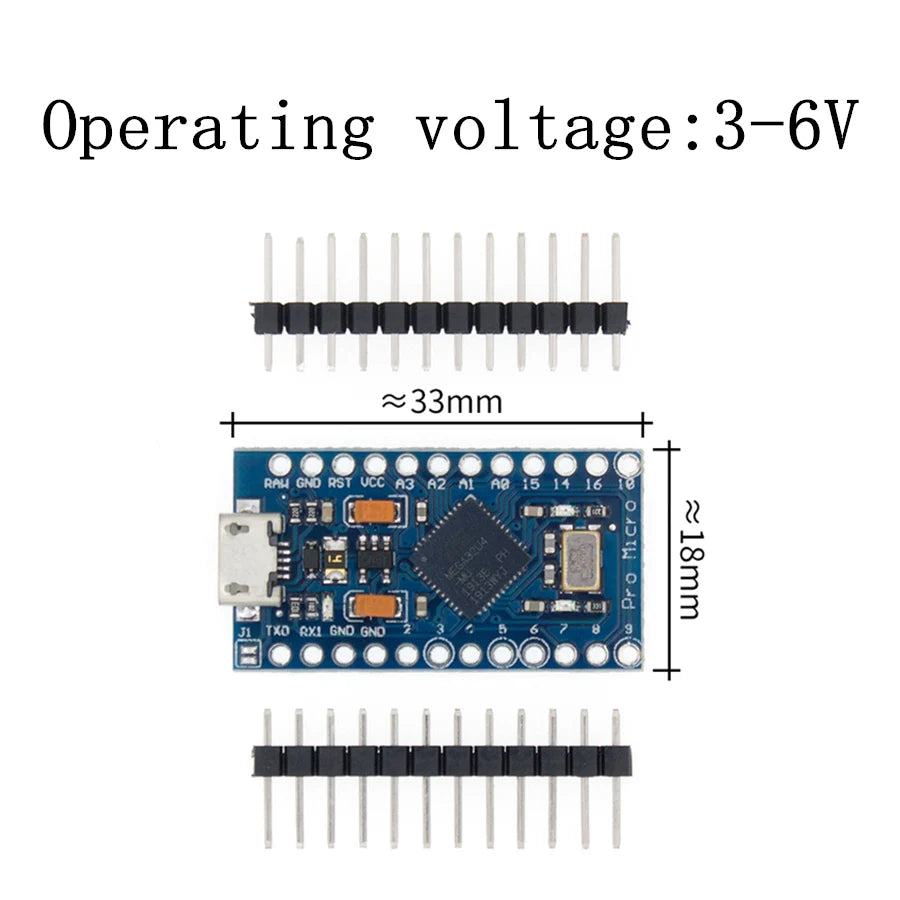 Pro Micro With The Bootloader ATmega32U4 5V/16MHz Module Controller Mega32U4 Leonardo