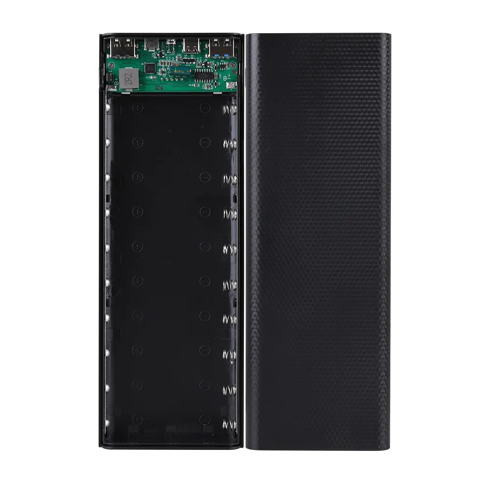 10*18650 Dual USB 5V 2A Powerbank Charger Case With Flashlight Digital Display 50000Mah 18650 Battery Charging Storage Box