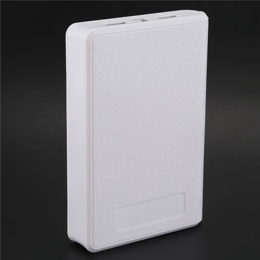 3X Portable USB Charger 5V 2A 18650 Power Bank Battery Box For Iphone6 Smartphone Colour:White-ABJU