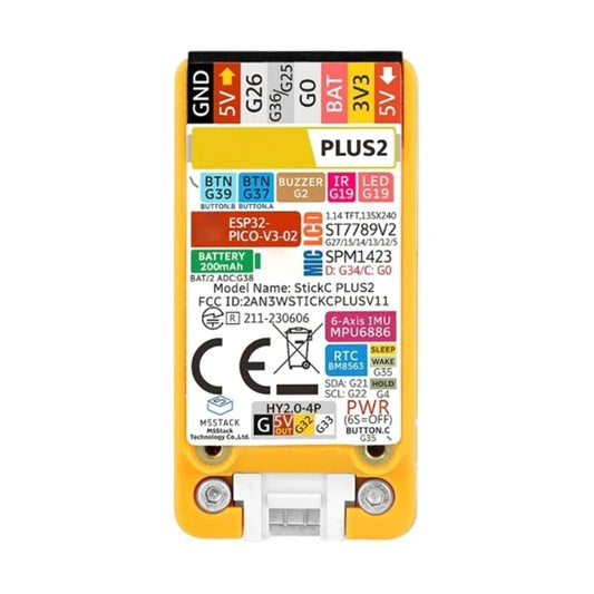 IoT Development StickC PLUS2 ESP32 with Increased Battery for Innovators