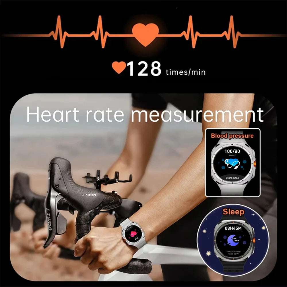 LAXASFIT Watch GT7 Ultra Smartwatch Bluetooth Talk HD AMOLED Screen Fitness Tracker Health Monitoring Smartwatch for Android IOS