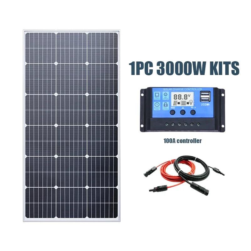 6000W 3000W Solar Panel Power Generator 18V High Efficiency Portable Flexible Charging Outdoor Solar Cells For Home Camping