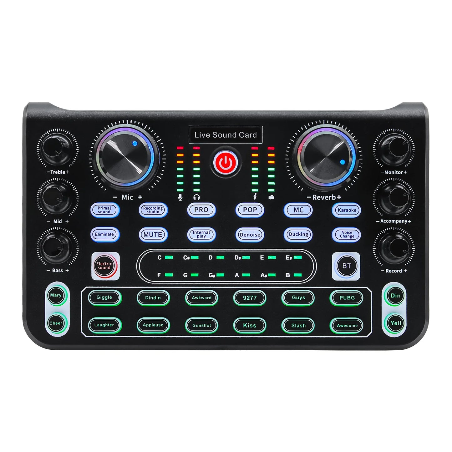 HD X60 Sound Card English Version Professional Sound Cards Audio Mixer For Karaoke Broadcast KTV Singing Live Sound Mixer
