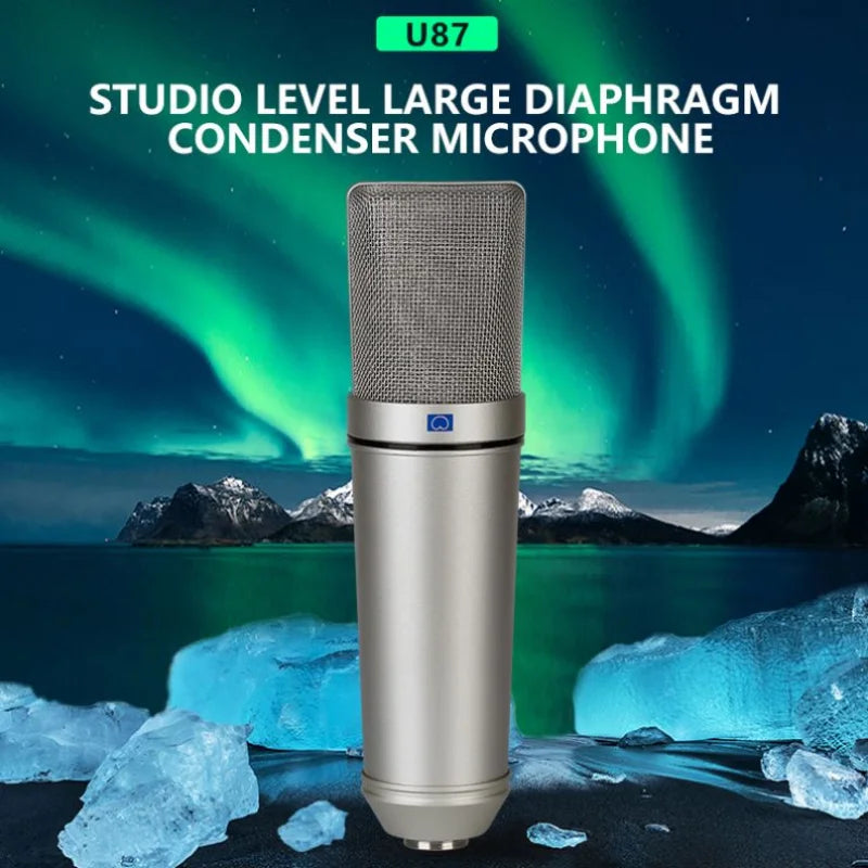 Studio Recording Microphone Kit with Metal Shock Mount Microphone For Computer Podcast Gaming Recording Singing Podcast Live