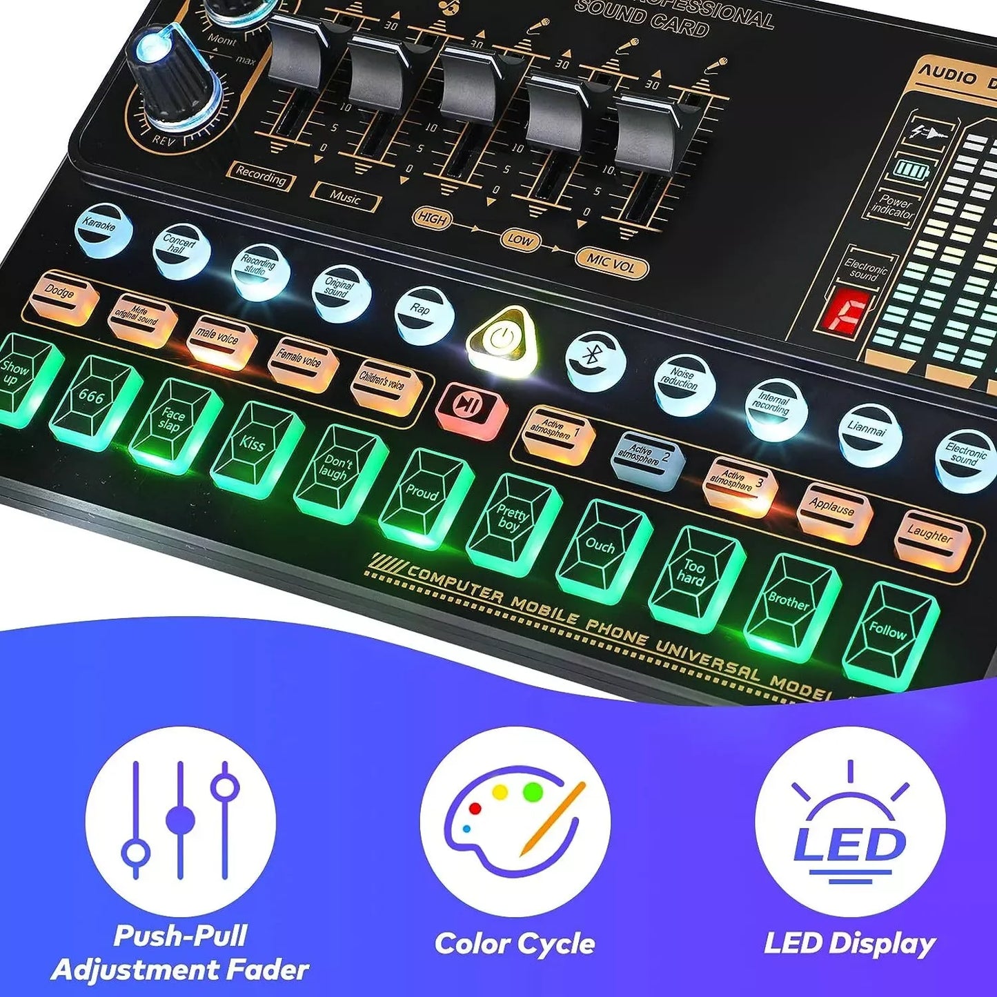 Complete Home Studio Recording Kit Mixer Condenser Microphone for Music Podcast