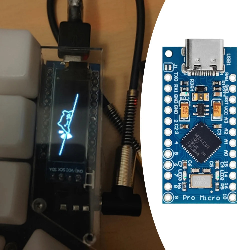 Pro Micro Module Controller With 2 Row Pin Header ATmega32U4 5V/16MHz Micro-USB Development Module Board for Arduino IDE V1.0.1