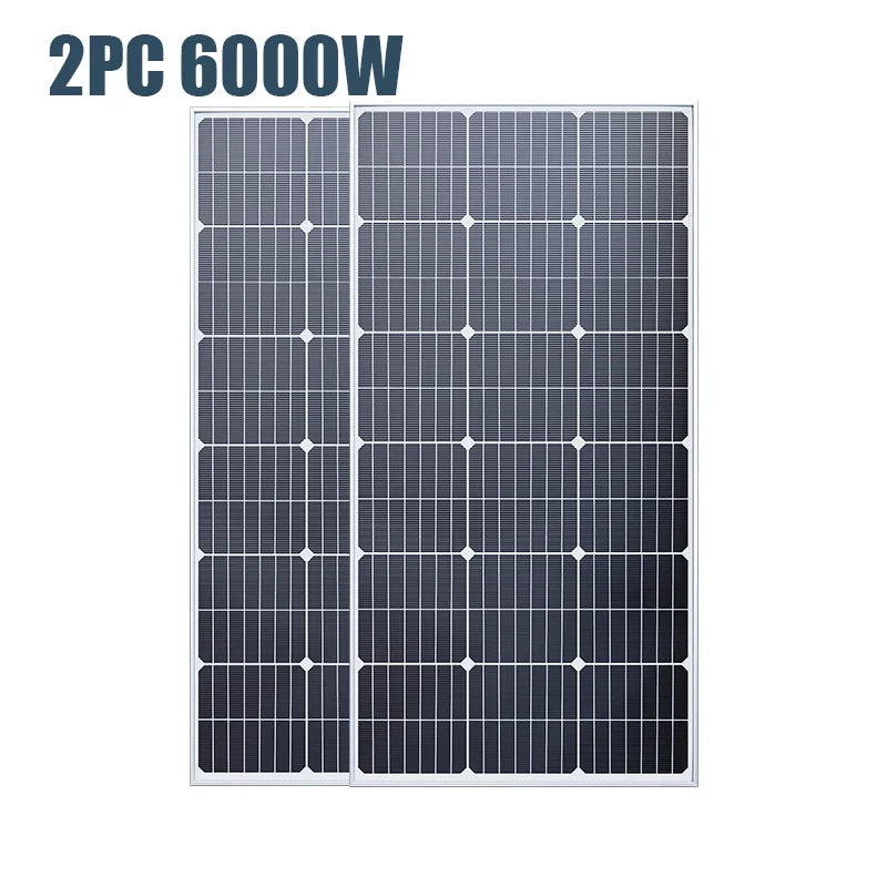6000W 3000W Solar Panel Power Generator 18V High Efficiency Portable Flexible Charging Outdoor Solar Cells For Home Camping