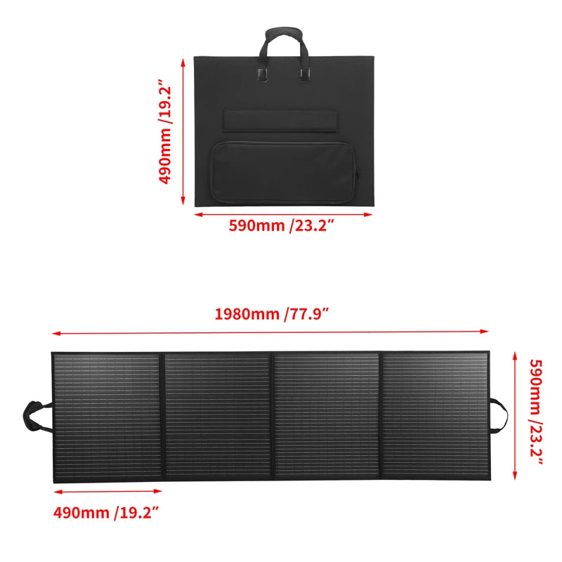 High Power Solar Panel Kit Camping 1000W Foldable Solar Power Station Portable Generator Charger 40V for Car Boat Caravan Camp