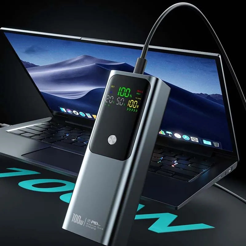 80000mAh Large-capacity Portable Color Screen Power Bank PD 100W Super Fast Charging is suitable For Mobile phones and laptops