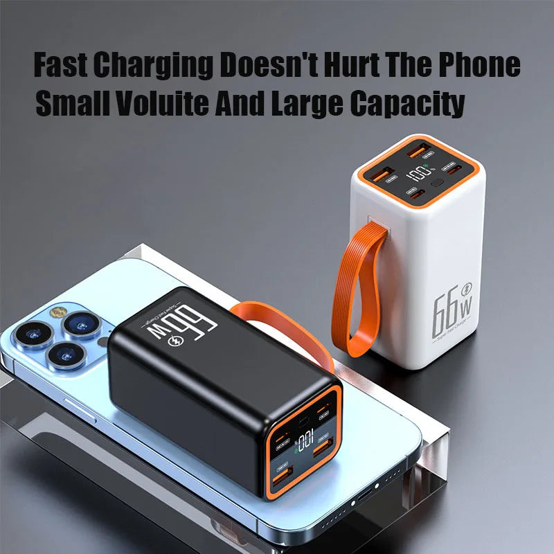 200000mAh Handheld Large Capacity Power Bank Supports 66W Fast Charging Suitable For Outdoor Camping And Mobile Phone Charging