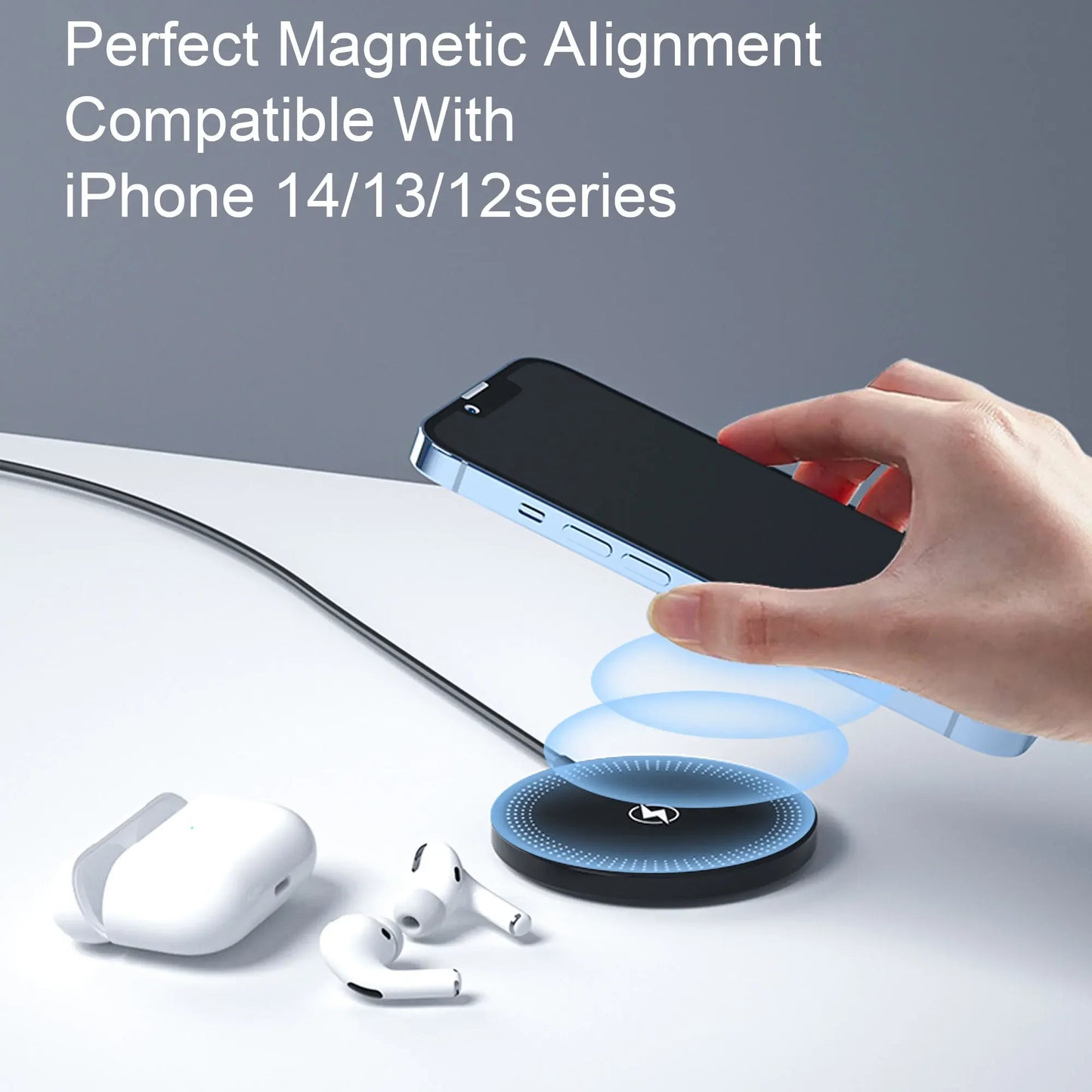 15W Magnetic Wireless Chargers Fast Charging for iPhone 14 13 12 Pro Max PD Fast Charging For Xiaomi Pad Adapter