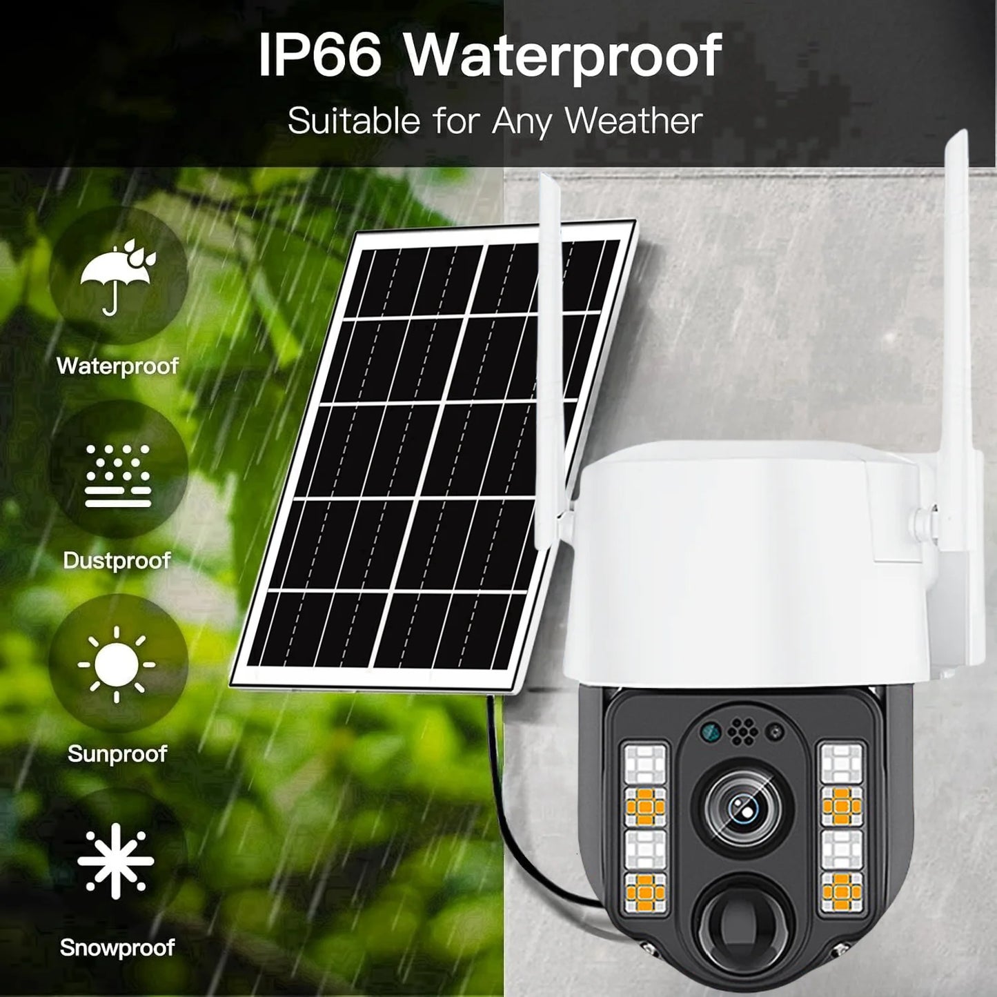 Solar Camera 4G Sim Outdoor PIR Human Detect Wireless Camara Powered Energy Waterproof CCTV Home Security Protection V380 Pro