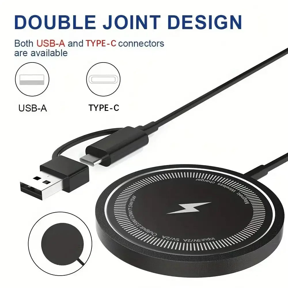 15W Magnetic Wireless Chargers Fast Charging for iPhone 14 13 12 Pro Max PD Fast Charging For Xiaomi Pad Adapter
