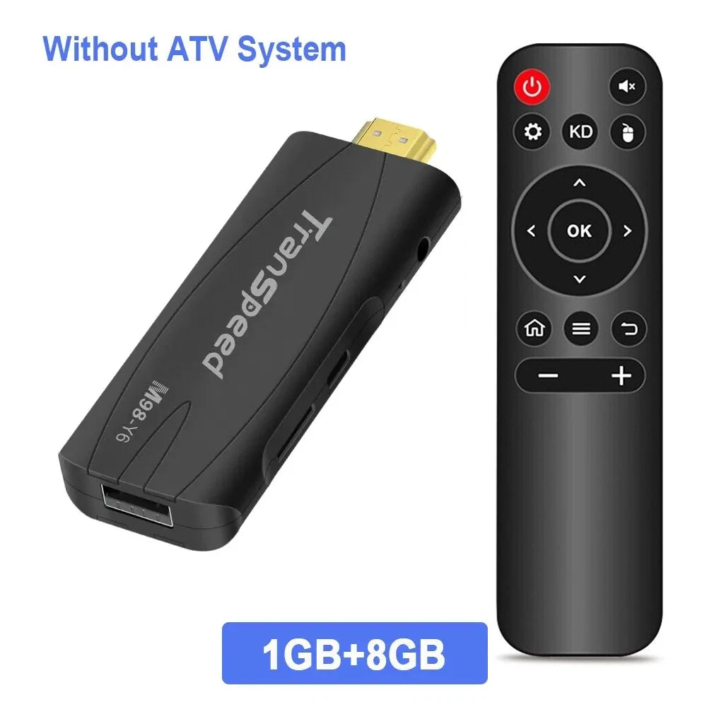 TV Stick For Android 12 ATV With TV App 4K 3D TV Box Dual WiFi 2.4G&5G Voice Assistant Control Media Player TV Receiver Set Top
