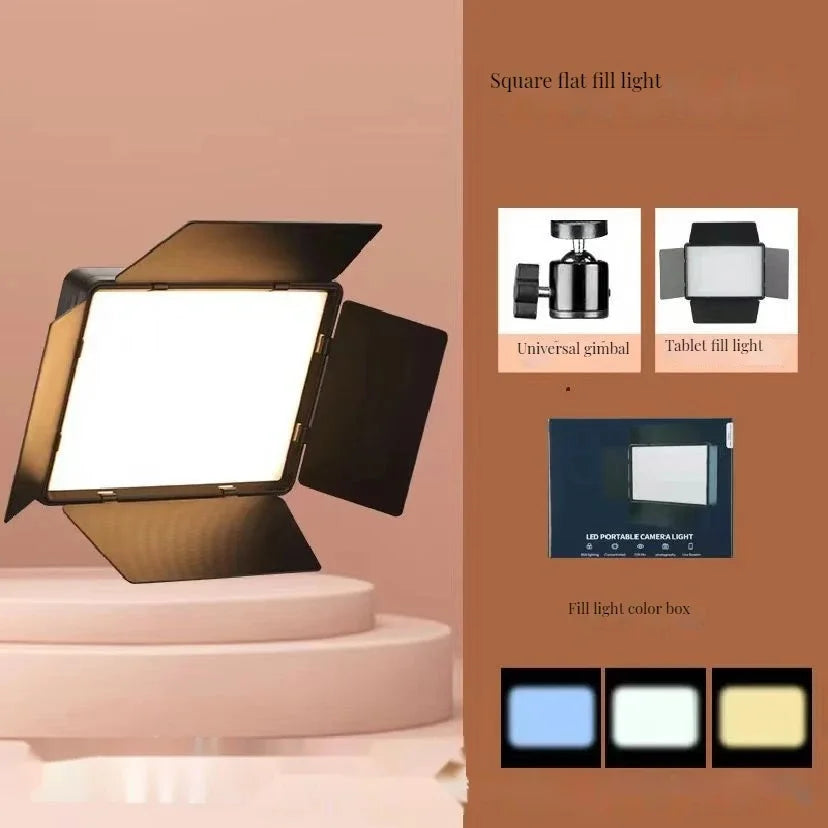 10" Selfie Light, Square Light with Tripod Stand LED Dimmable Desktop Beauty Selfie Light for YouTube Video,Live Stream,Makeup