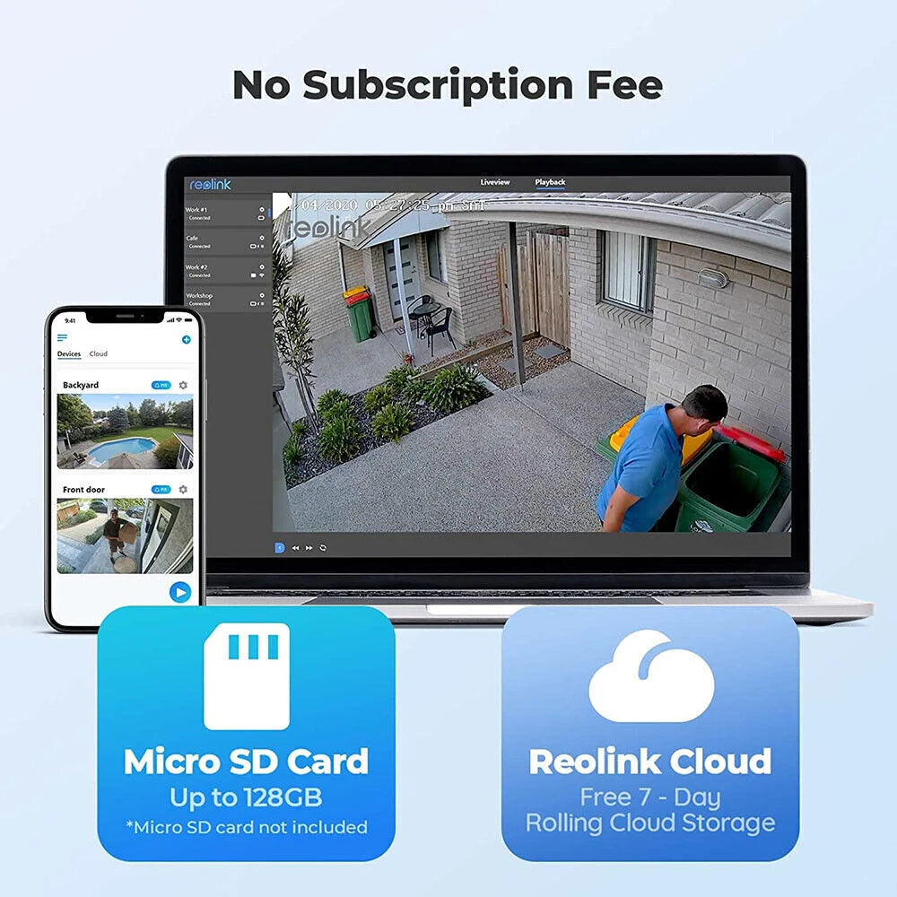 Solar Wifi Camera Outdoor 5MP Video AI Human Detection Two Way Audio Surveillance Security CCTV IP Cameras without Solar Panel