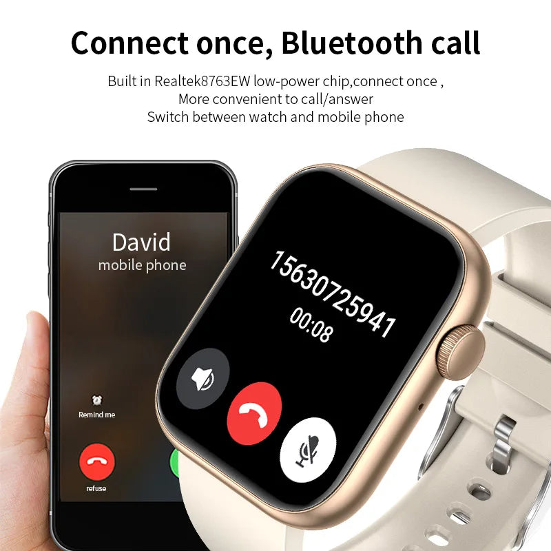 LIGE Bluetooth Call Smartwatch Women Men Sports Fitness Watches Woman Body Temperature Monitoring Waterproof Smart Watch Ladies