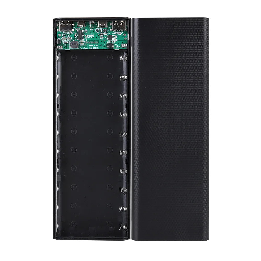 10*18650 Dual USB 5V 2A Powerbank Charger Case With Flashlight Digital Display 50000Mah 18650 Battery Charging Storage Box