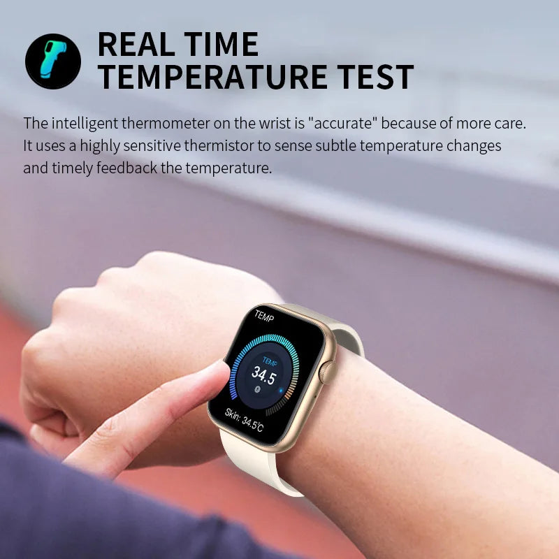 LIGE Bluetooth Call Smartwatch Women Men Sports Fitness Watches Woman Body Temperature Monitoring Waterproof Smart Watch Ladies