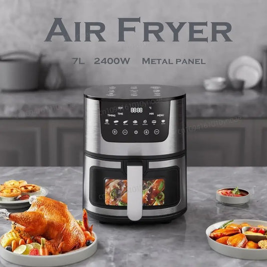 15L Commercial Air Fryer Large Capacity Air Fryer Visible Stainless Steel Multifunctional Cross-border Electric Fryer