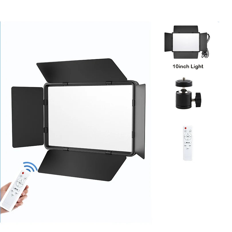 10" Selfie Light, Square Light with Tripod Stand LED Dimmable Desktop Beauty Selfie Light for YouTube Video,Live Stream,Makeup