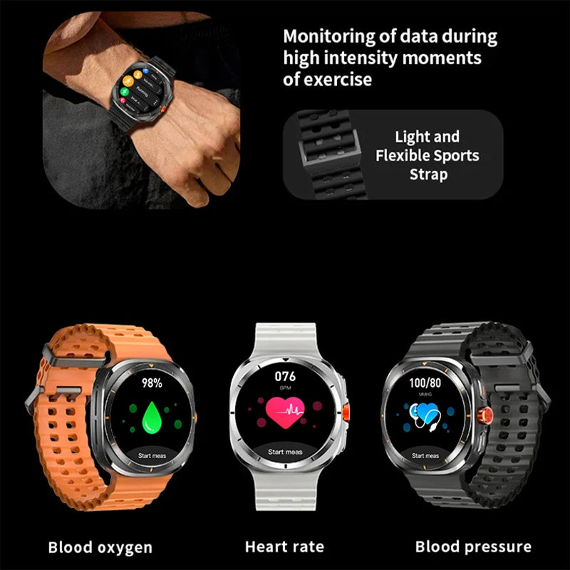 LAXASFIT Watch GT7 Ultra Smartwatch Bluetooth Talk HD AMOLED Screen Fitness Tracker Health Monitoring Smartwatch for Android IOS