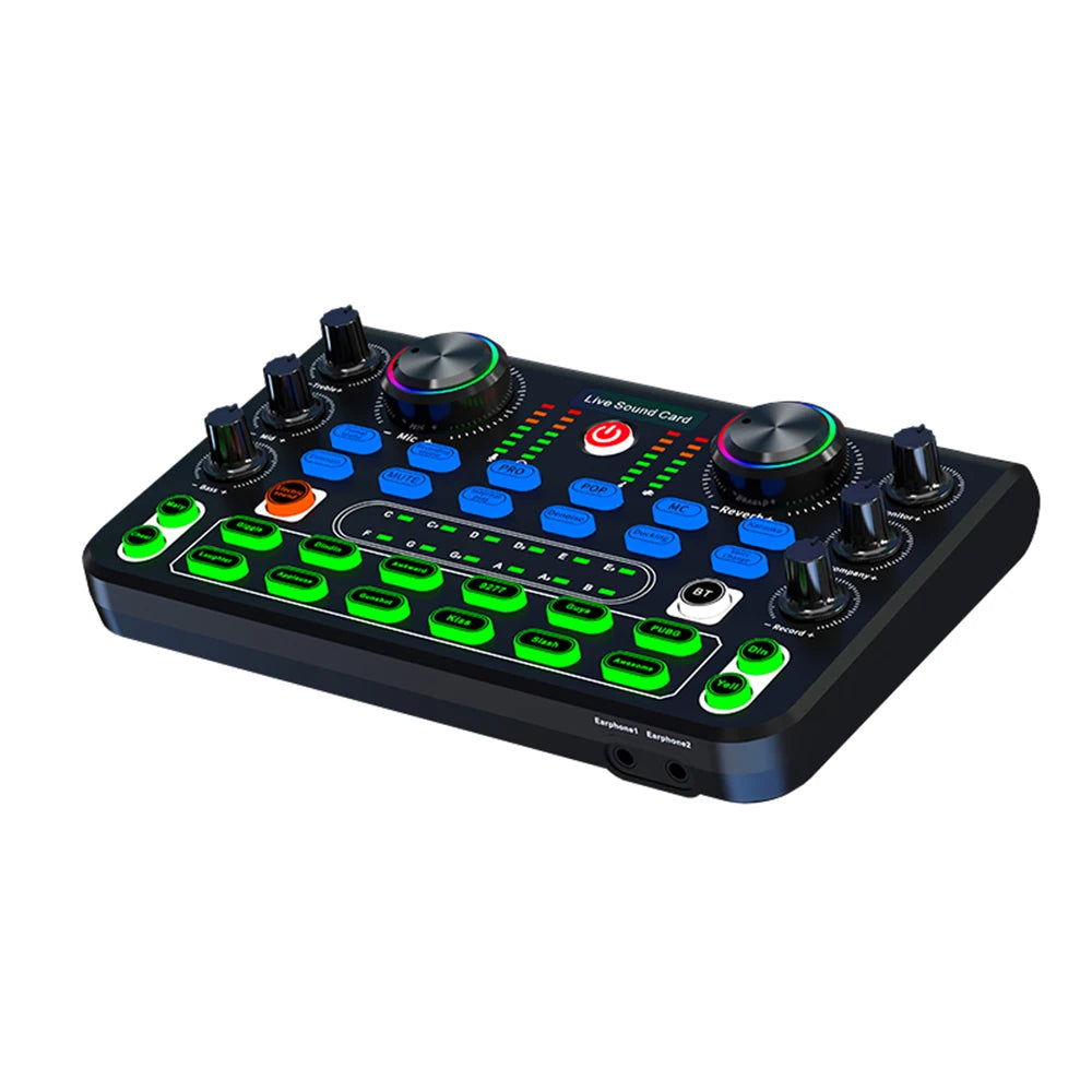 HD X60 Sound Card English Version Professional Sound Cards Audio Mixer For Karaoke Broadcast KTV Singing Live Sound Mixer