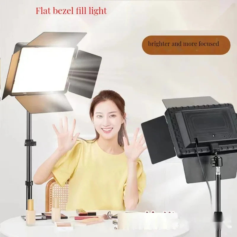 10" Selfie Light, Square Light with Tripod Stand LED Dimmable Desktop Beauty Selfie Light for YouTube Video,Live Stream,Makeup