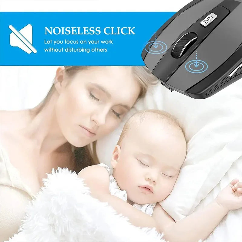 2.4G Portable Wireless Mouse Ergonomic Mice For Laptop iPad Tablet Notebook Mobile Phone Optical Office Gaming Mouse USB Adapter