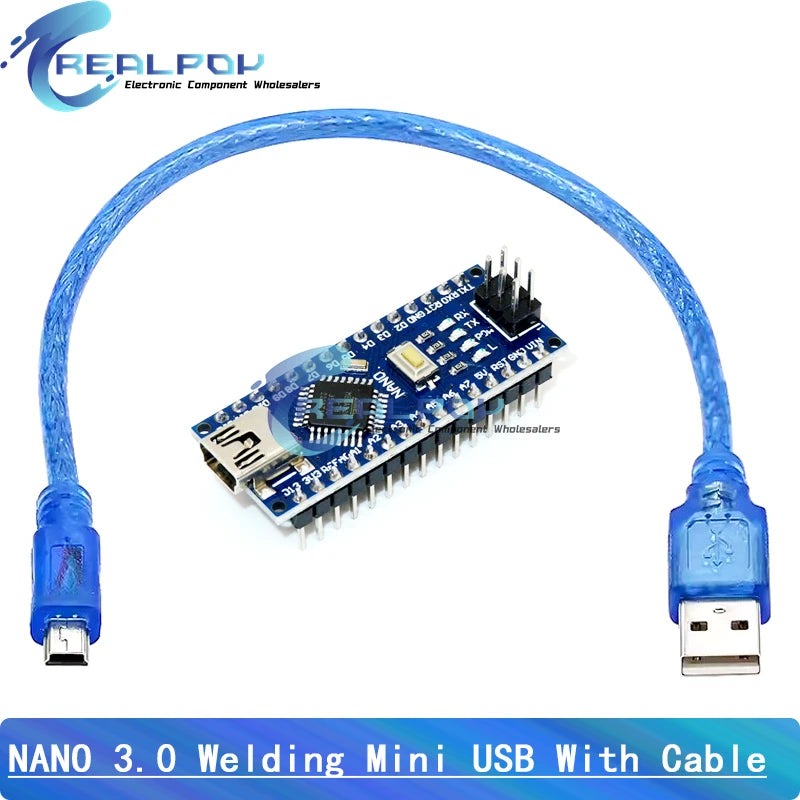 Mini / Type-C / Micro USB Nano 3.0 With bootloader compatible controller for arduino CH340 USB driver 16Mhz ATMEGA328P USB Cable