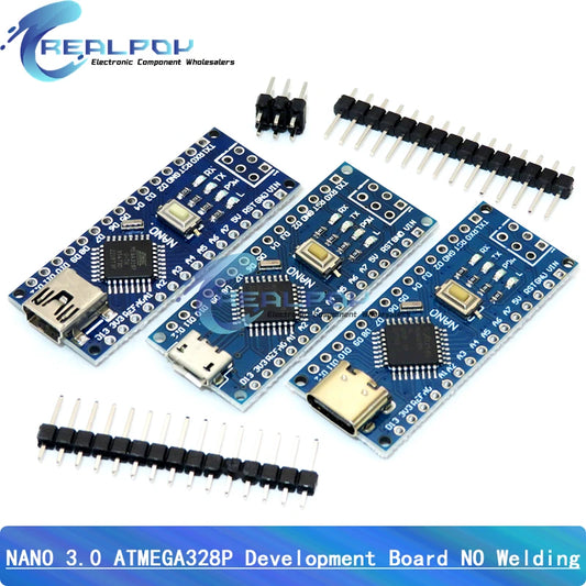 Mini / Type-C / Micro USB Nano 3.0 With bootloader compatible controller for arduino CH340 USB driver 16Mhz ATMEGA328P USB Cable