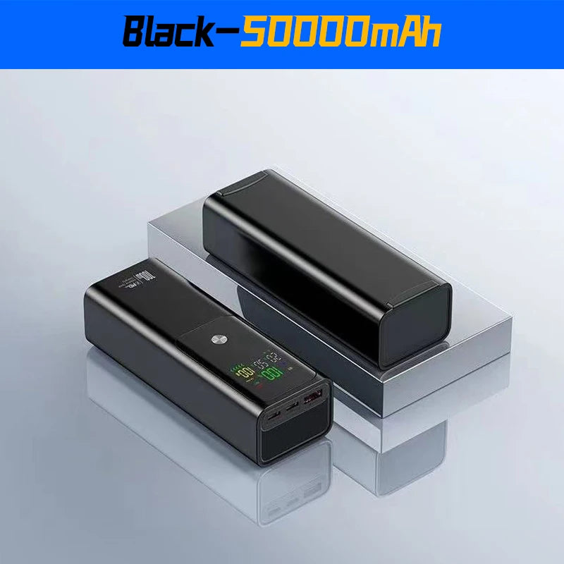 80000mAh Large-capacity Portable  Color Screen Power Bank PD 100W Super Fast Charging is suitable For Mobile phones and laptops