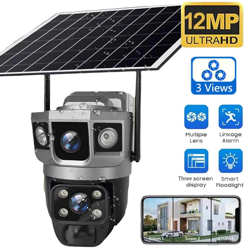 4G Camera Solar Powered Built in Battery WiFi Security Smart Home Video Surveillance HD Night Vision Outdoor Wireless IP CCTV