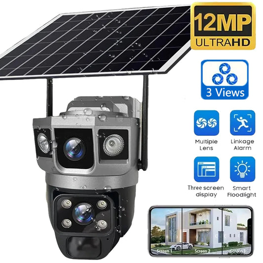 4G Camera Solar Powered Built in Battery WiFi Security Smart Home Video Surveillance HD Night Vision Outdoor Wireless IP CCTV