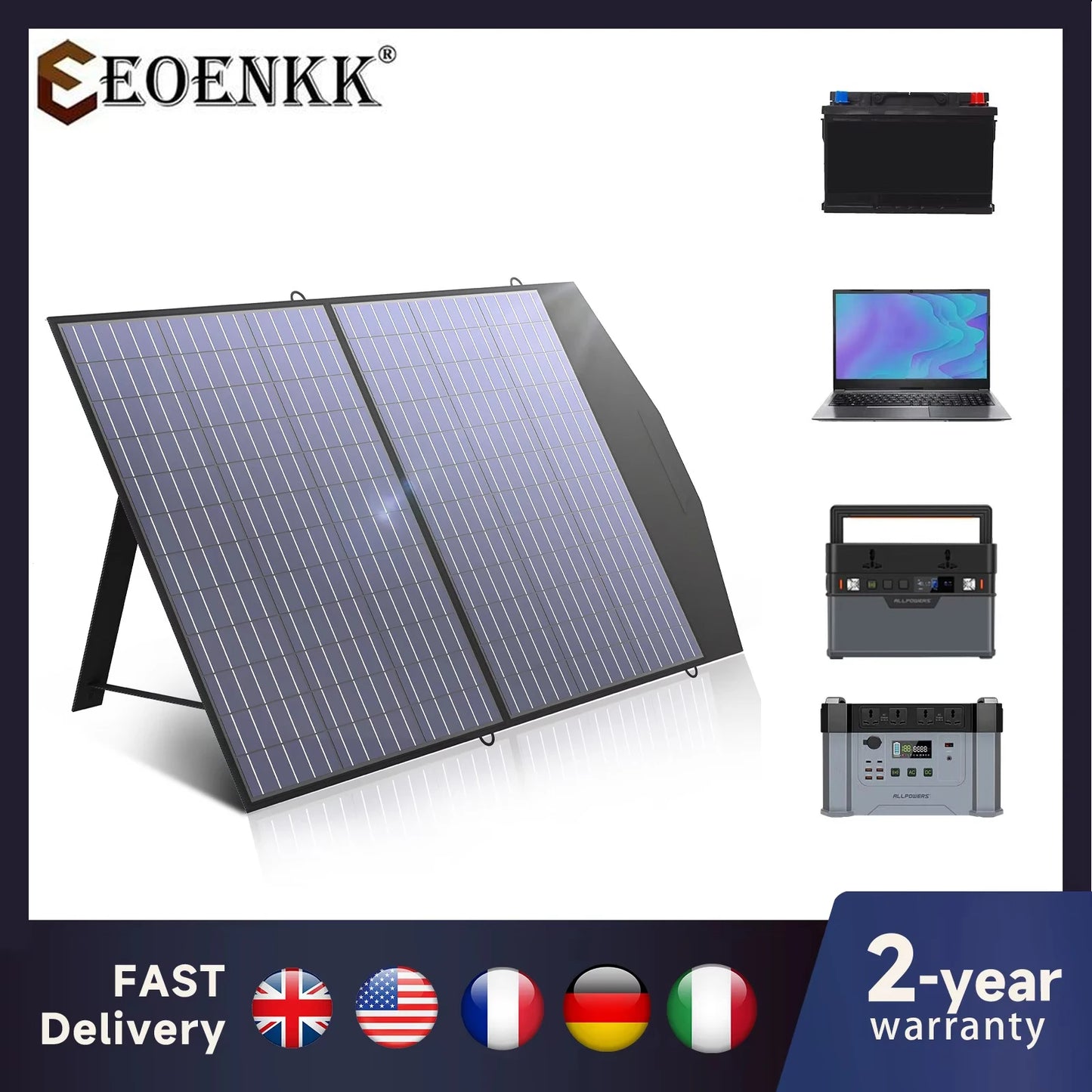 Foldable Solar Panel 8V 60W 100W 140W 200W Mobile Solar Charger for Power Supply Laptop Solar Generator Fishing