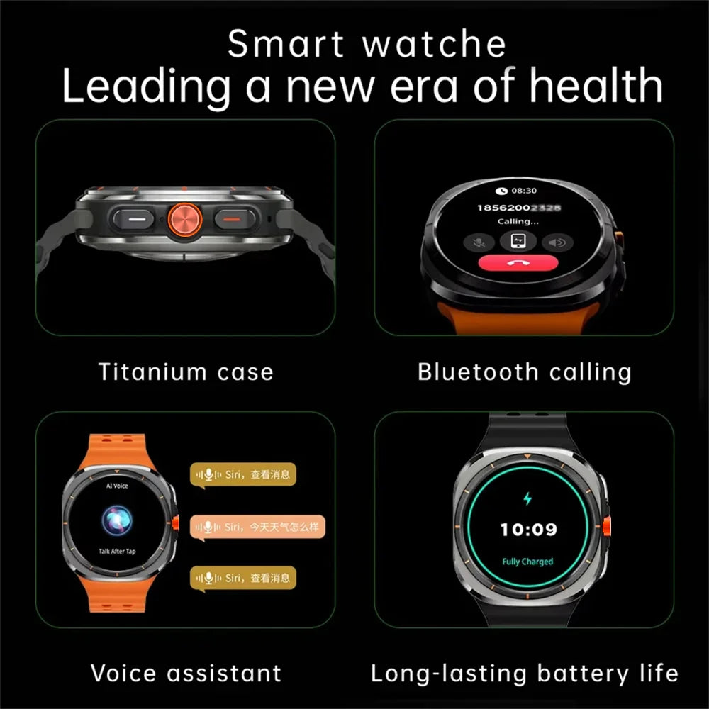 LAXASFIT Watch GT7 Ultra Smartwatch Bluetooth Talk HD AMOLED Screen Fitness Tracker Health Monitoring Smartwatch for Android IOS