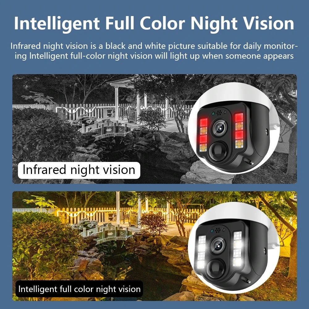 Solar Camera 4g sim WiFi Outdoor Waterproof 360° 5MP Auto Tracking Surveillance exterieur sans fil Home Security Protection CCTV