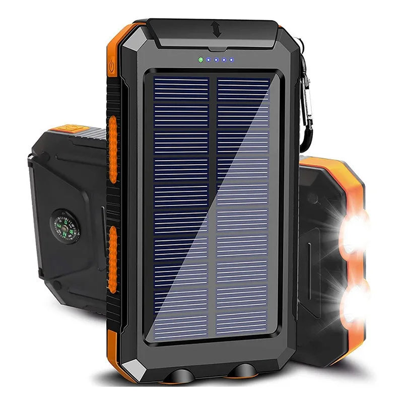 50000mAh Solar Power Bank  Portable Charging Poverbank External Battery Charger Strong Light LDE  for All Smartphones For Xiaomi