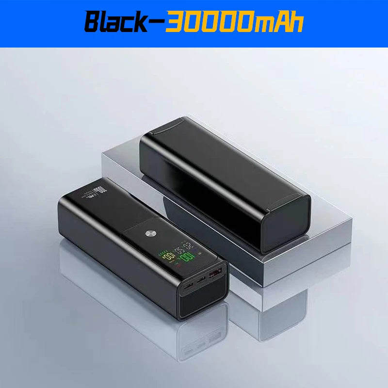 80000mAh Large-capacity Portable  Color Screen Power Bank PD 100W Super Fast Charging is suitable For Mobile phones and laptops