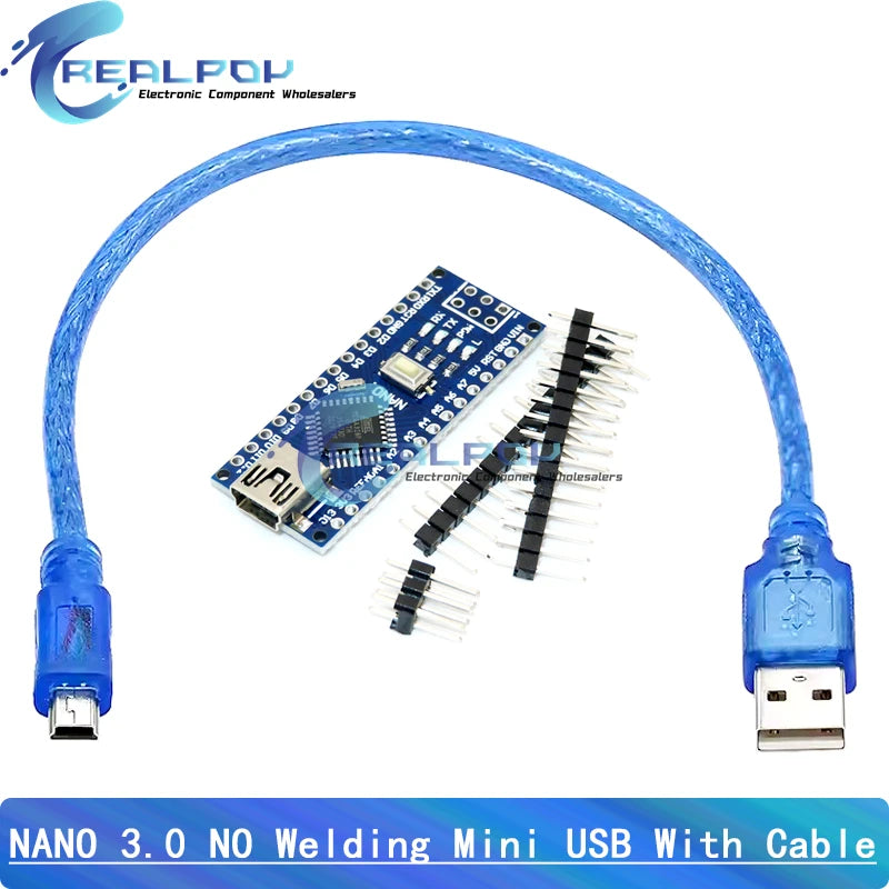 Mini / Type-C / Micro USB Nano 3.0 With bootloader compatible controller for arduino CH340 USB driver 16Mhz ATMEGA328P USB Cable