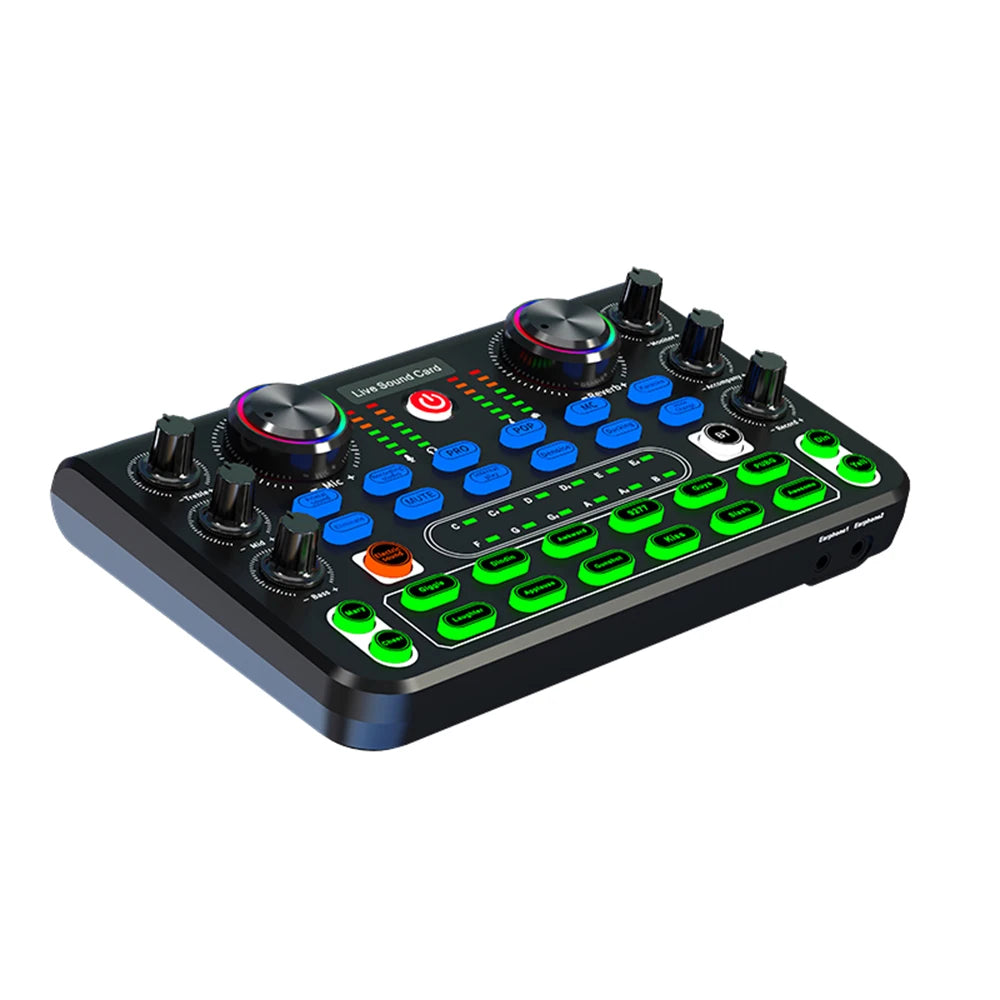 HD X60 Sound Card English Version Professional Sound Cards Audio Mixer For Karaoke Broadcast KTV Singing Live Sound Mixer