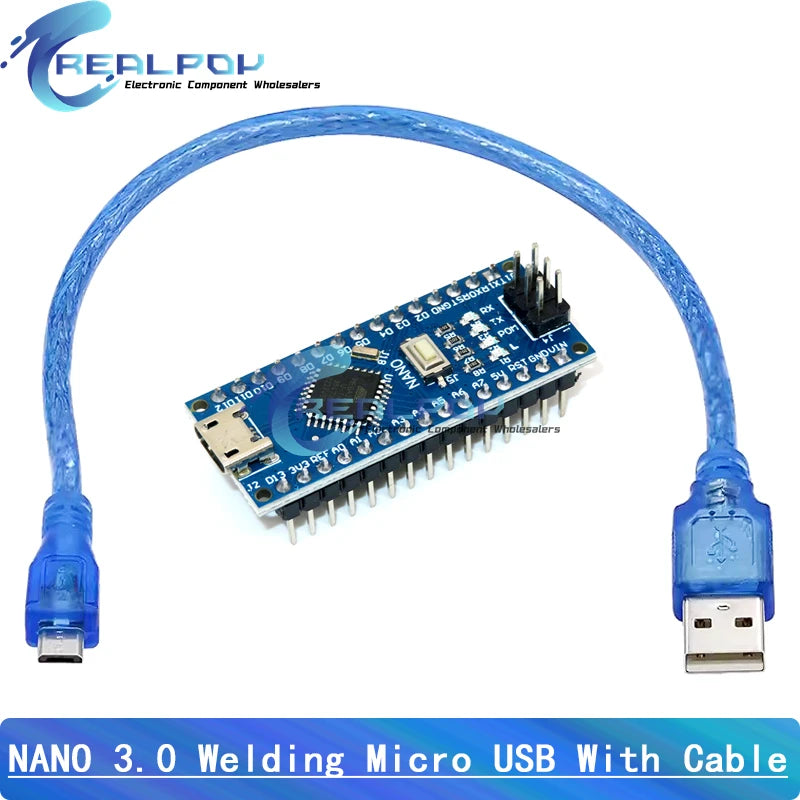 Mini / Type-C / Micro USB Nano 3.0 With bootloader compatible controller for arduino CH340 USB driver 16Mhz ATMEGA328P USB Cable