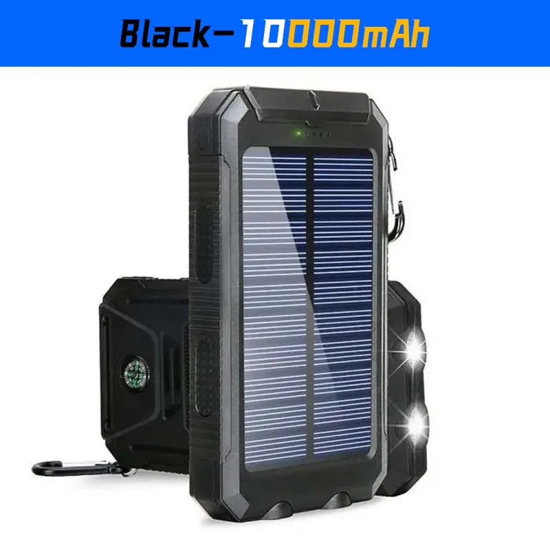50000mAh Solar Power Bank  Portable Charging Poverbank External Battery Charger Strong Light LDE  for All Smartphones For Xiaomi