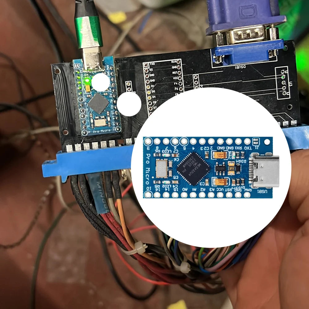Pro Micro Module Controller With 2 Row Pin Header ATmega32U4 5V/16MHz Micro-USB Development Module Board for Arduino IDE V1.0.1