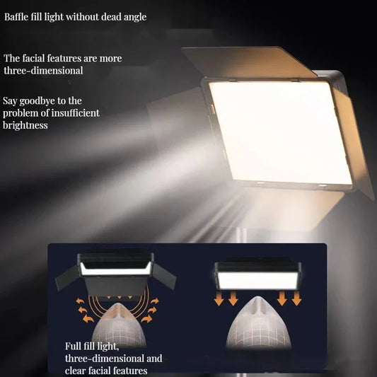 10" Selfie Light,  Square Light with Tripod Stand LED Dimmable Desktop Beauty Selfie Light for YouTube Video,Live Stream,Makeup