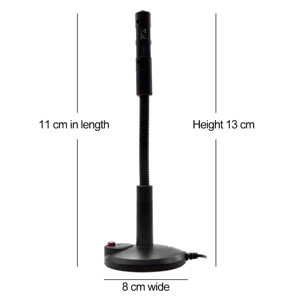 Studio Microphone Speech Mic Stand Holder USB Desktop Microphone for Computer Gaming Recording Chatting Singing Meeting