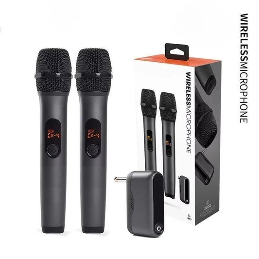 WIRELESS MICROPHONE professional Handheld UHF Dual Channel 6.3 Interface 1 Tow 2 Home KTV Show Singing Speech Microphone K-song