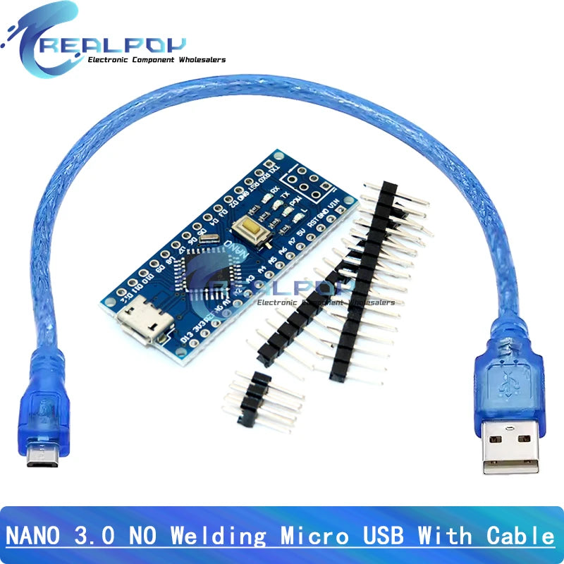 Mini / Type-C / Micro USB Nano 3.0 With bootloader compatible controller for arduino CH340 USB driver 16Mhz ATMEGA328P USB Cable