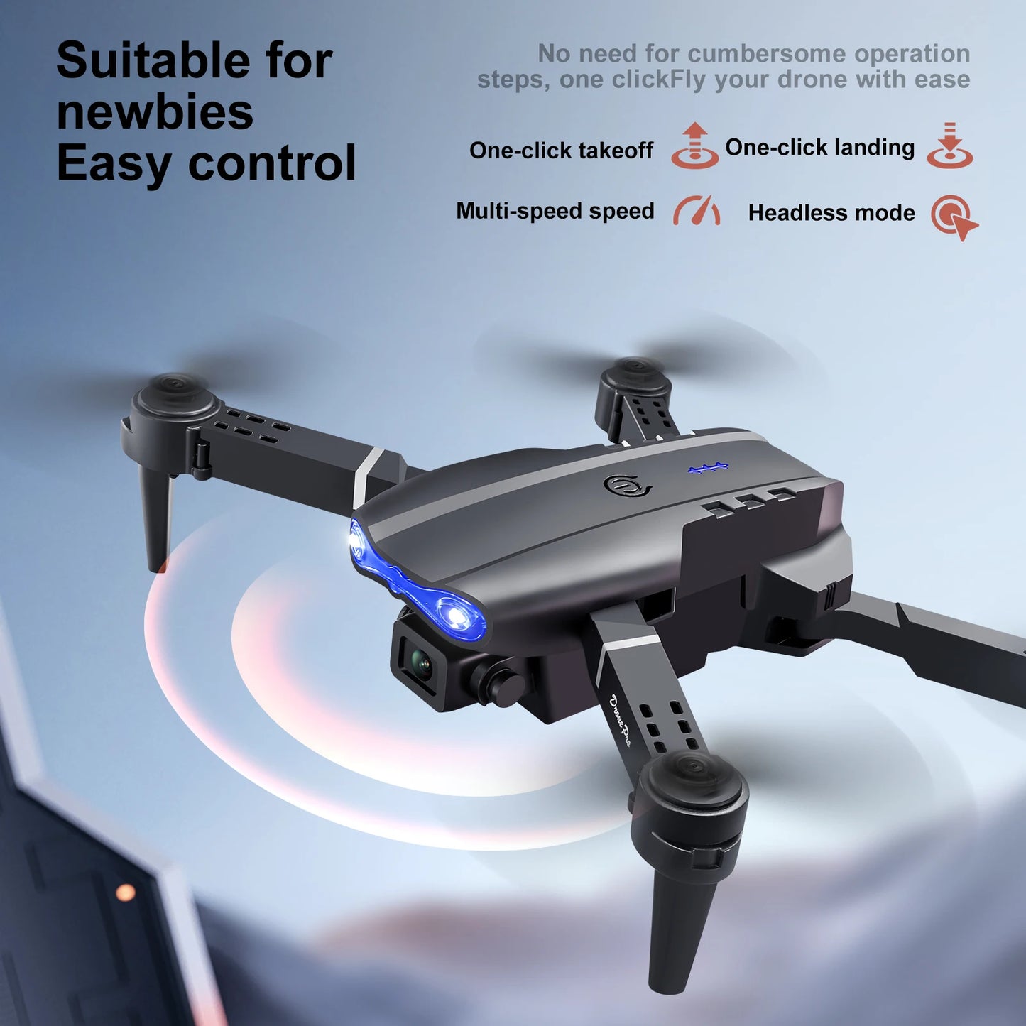 2025 New E88/E99 4K Dual Camera RC Dron FPV with Screen Quadcopter Children's Novice Toy Airplane Optical Flow Positioning Drone