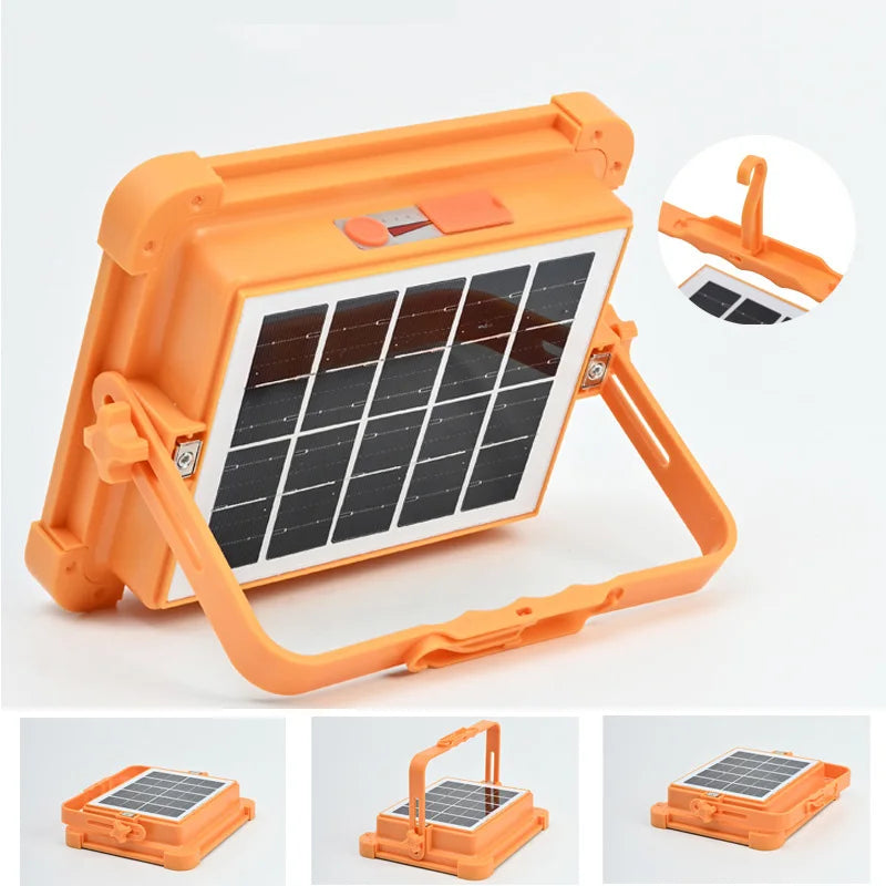 Camping Lantern Solar Portable Rechargeable LED Tent Light With Magnet High Powerful Flashlight Power Bank Repair Emergency Lamp